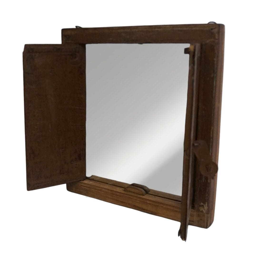 Vintage Accent Mirror Window with Shutters - 2 image 4