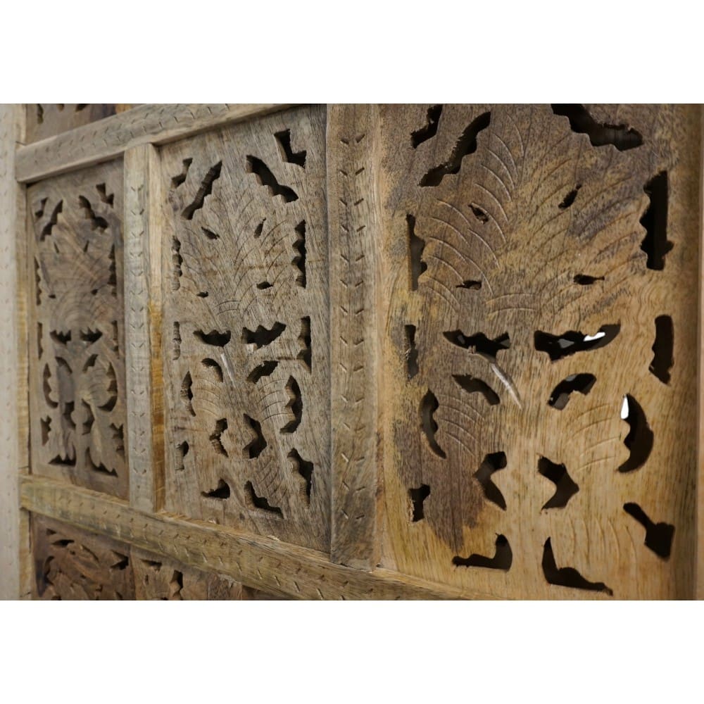 Hand-Crafted Wood Screen Room Divider image 8