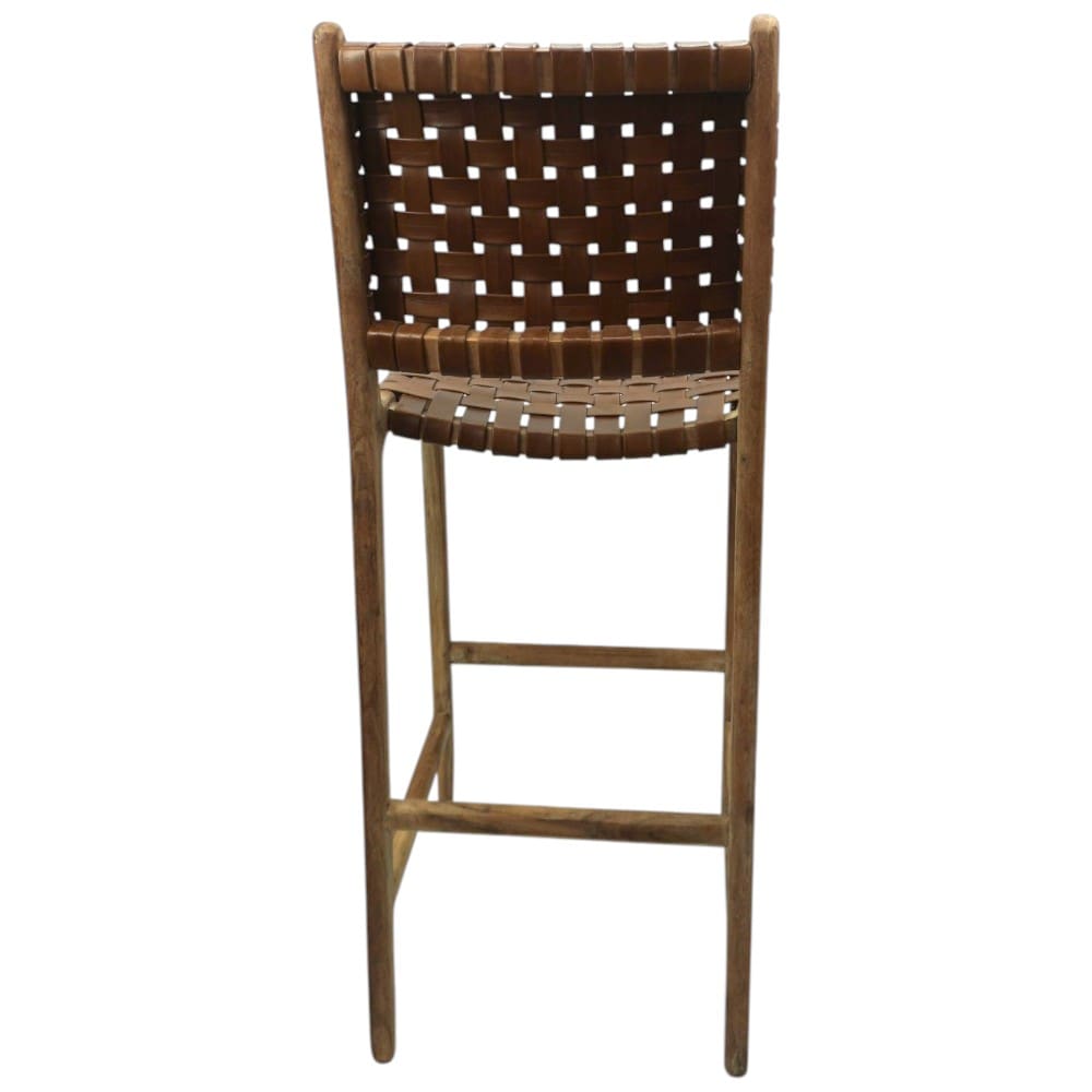 High Top Chairs Hand-crafted Solid Wood and Leather image 6