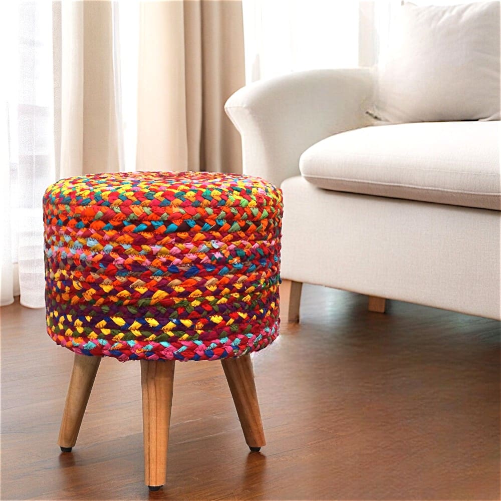 Hand-crafted Jute Stool Multiple Color Options image 13