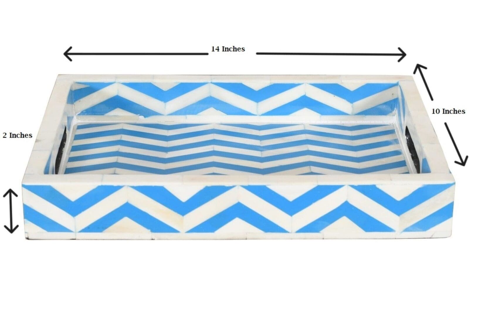 Blue and White Chevron Tray image 8