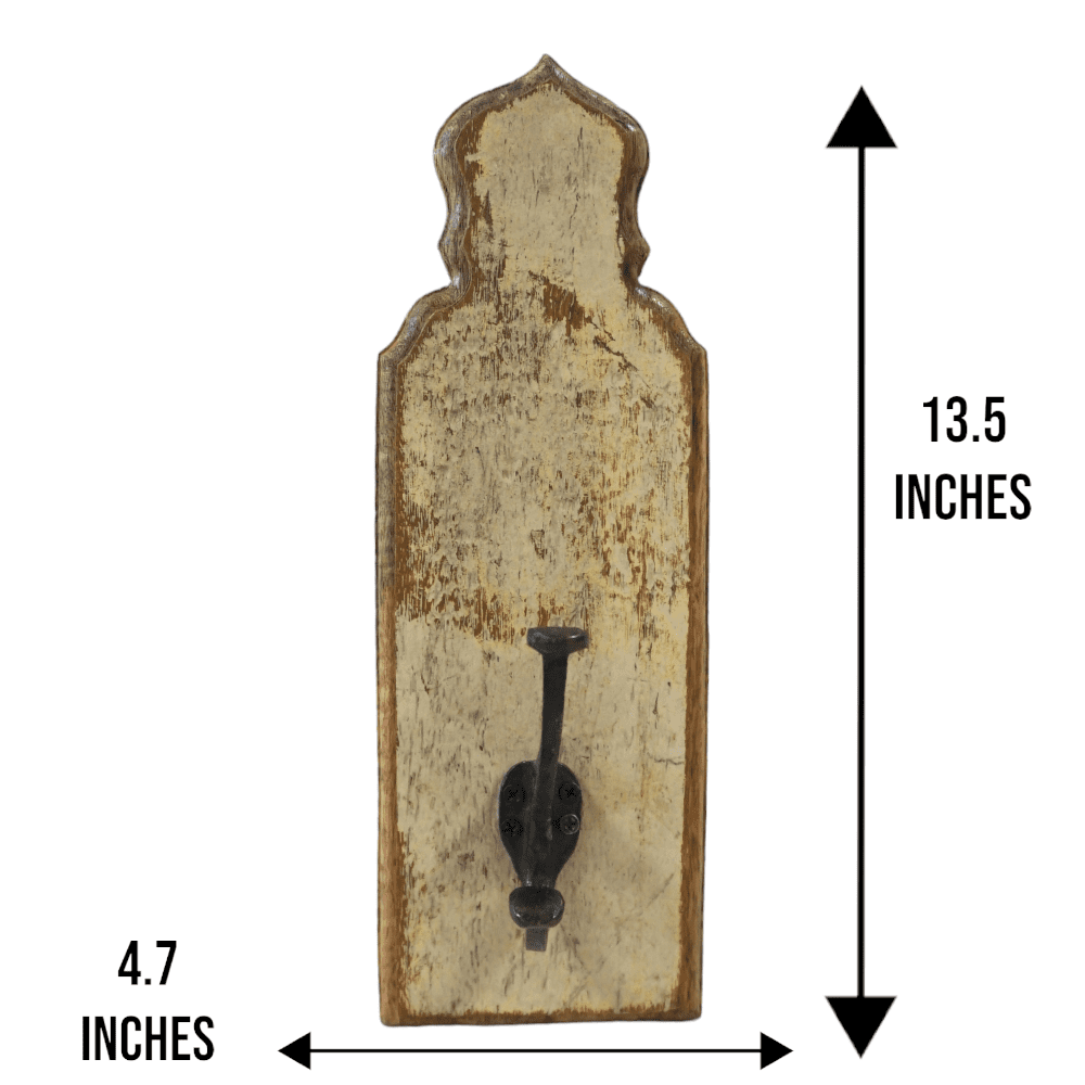 Single Hook Coat Rack Reclaimed Wood image 1