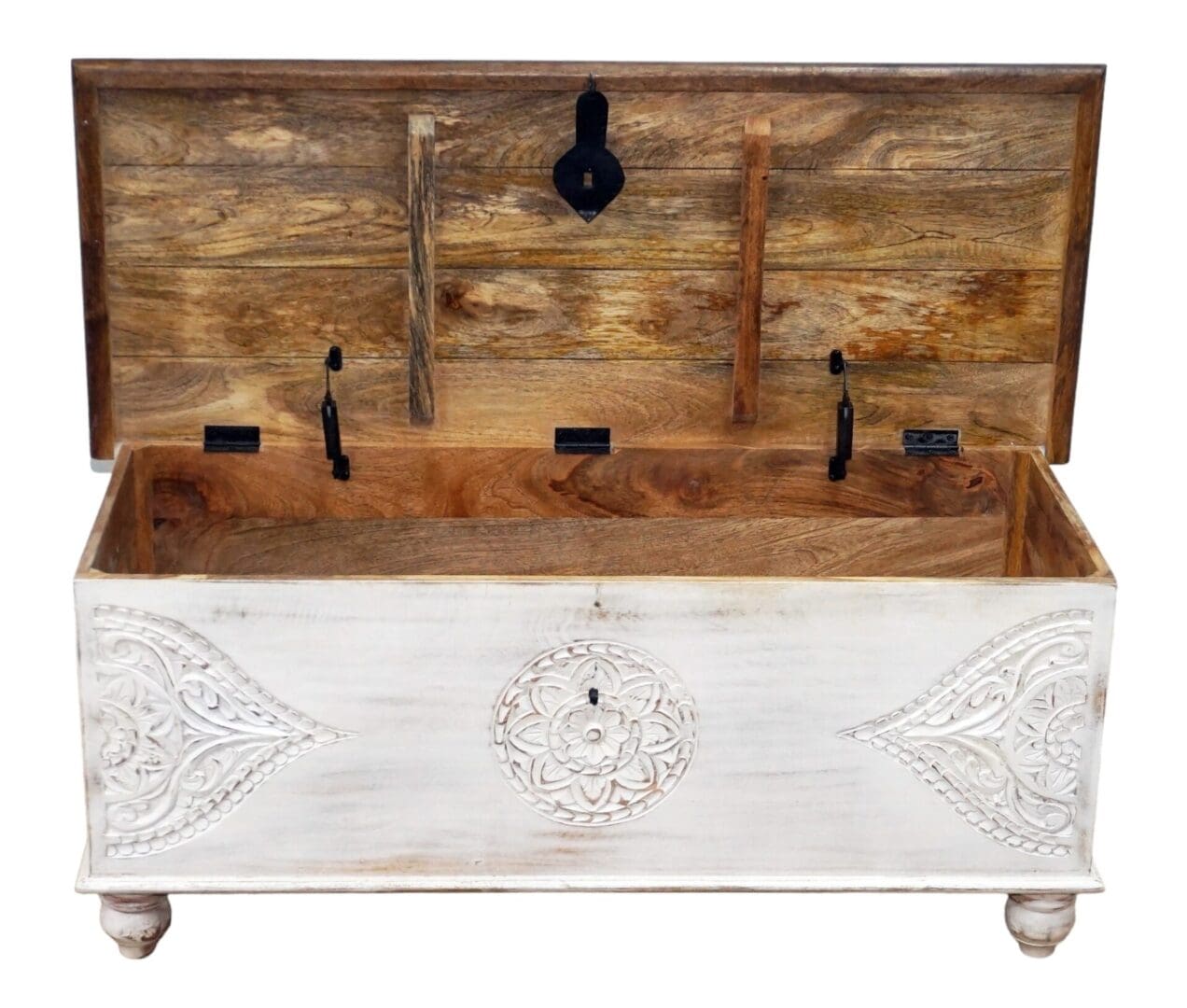 White Trunk Hand-carved Unique Storage Solution image 4