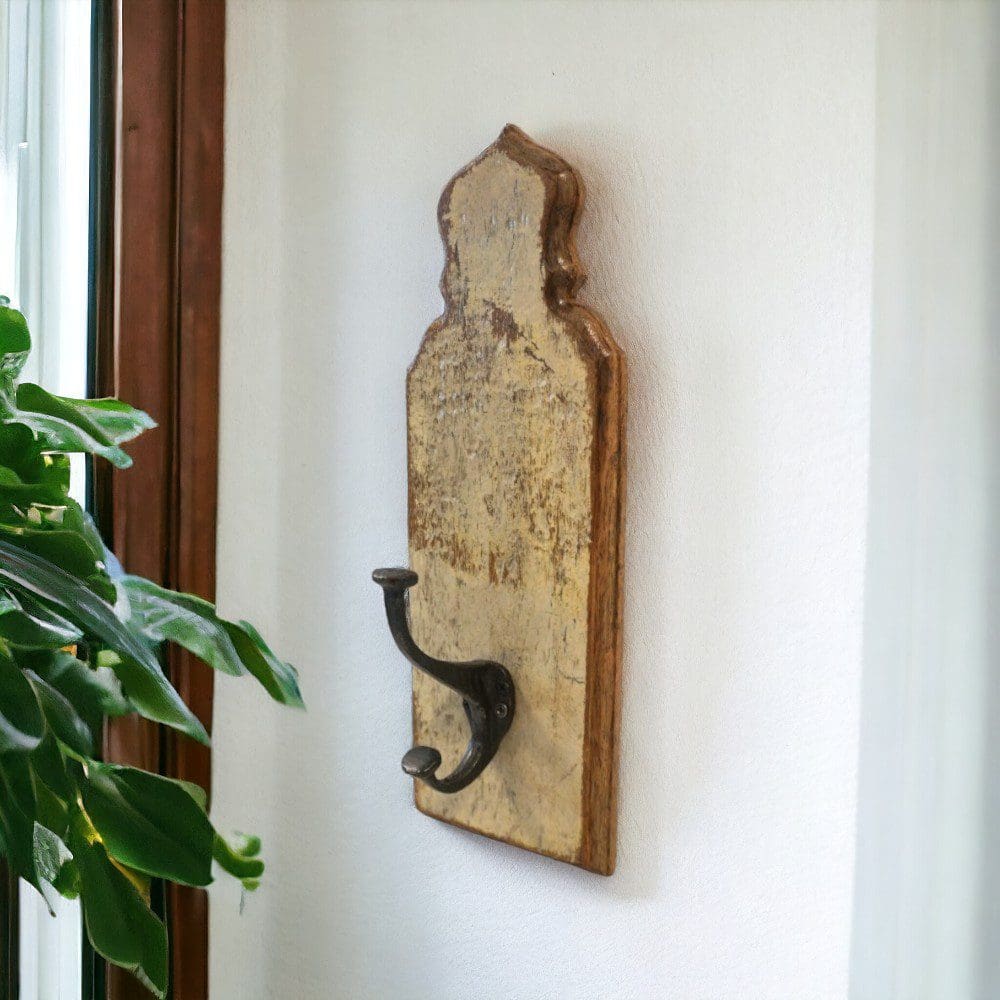 Single Hook Coat Rack Reclaimed Wood image 0