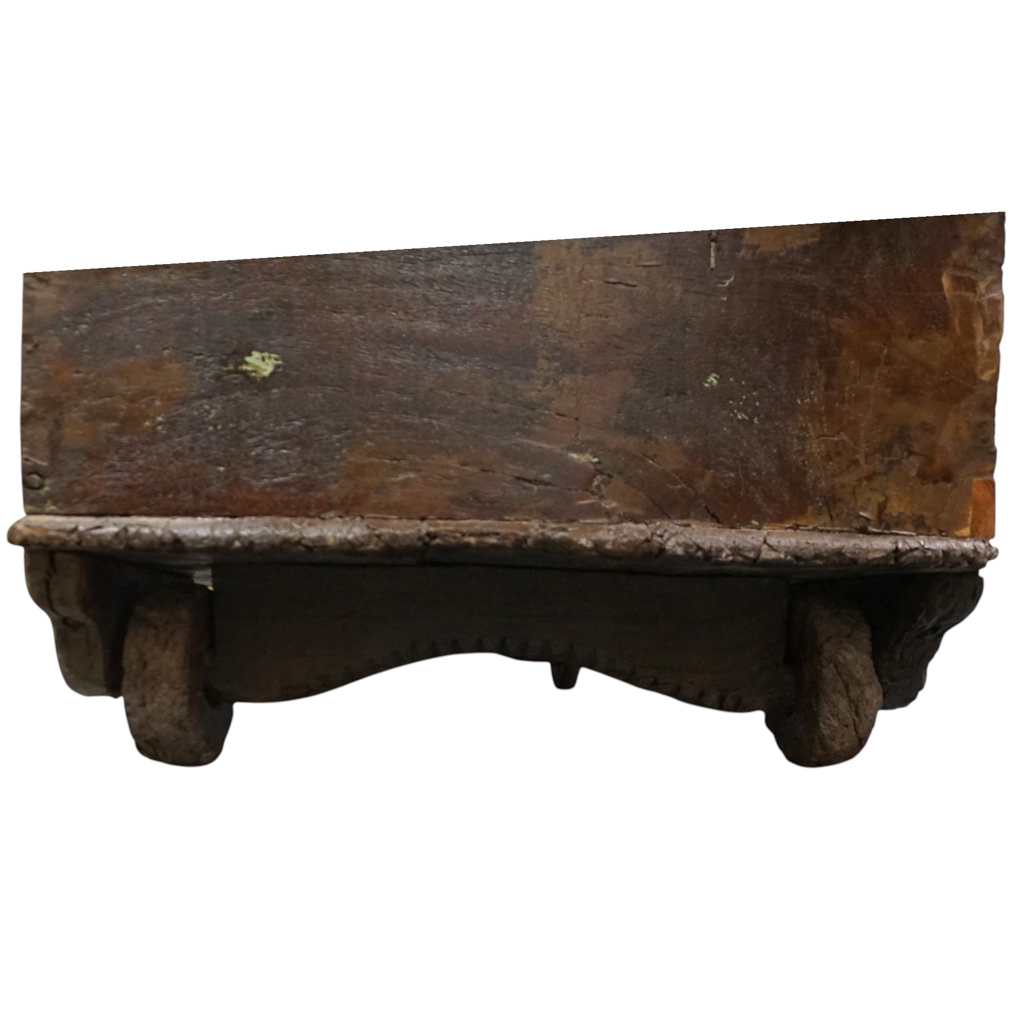 Handcrafted Large Reclaimed Wood Trunk Coffee Table | Storage & Wooden Wheels