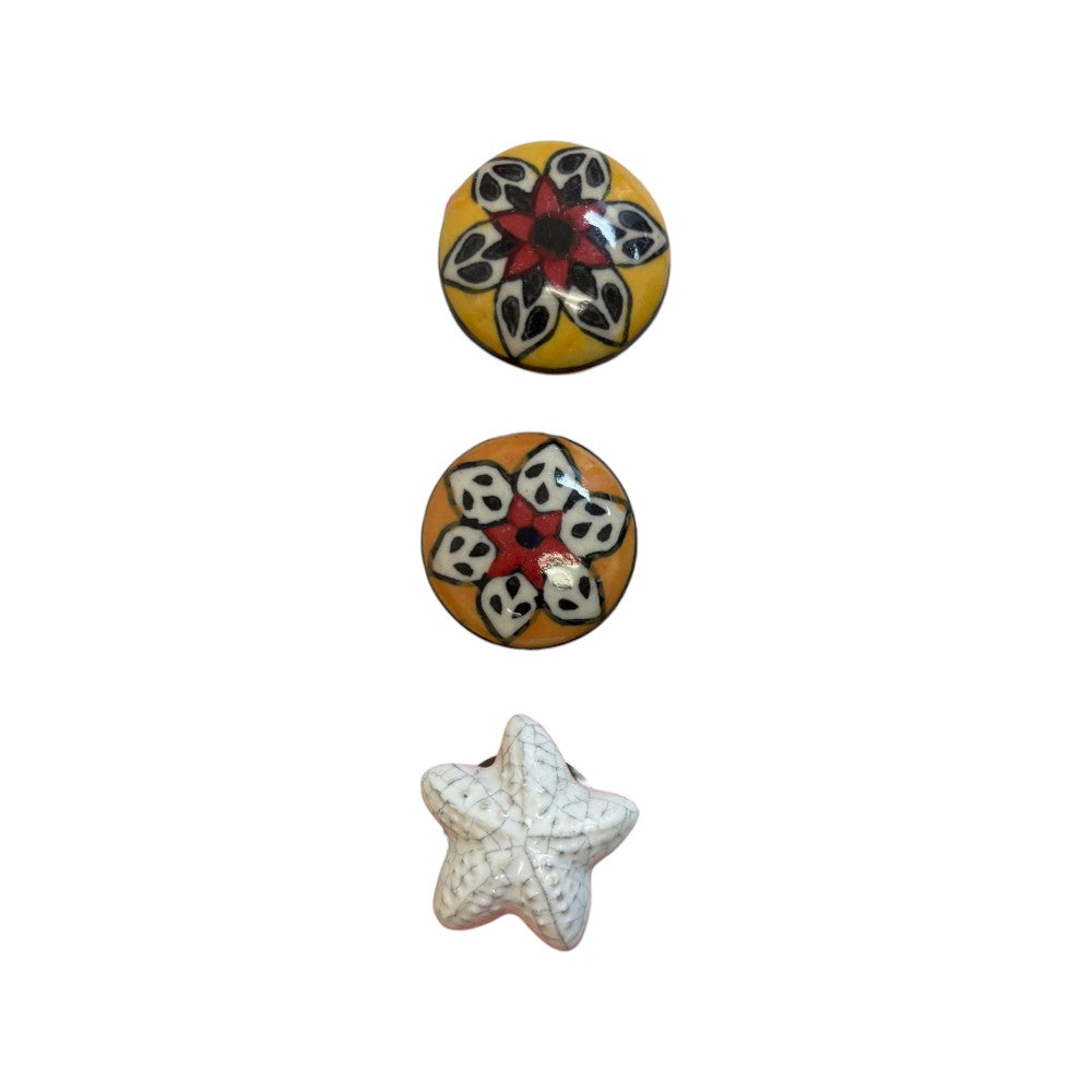 Hand-Painted Ceramic Drawer Handles | Unique Boho & Vintage Styles
