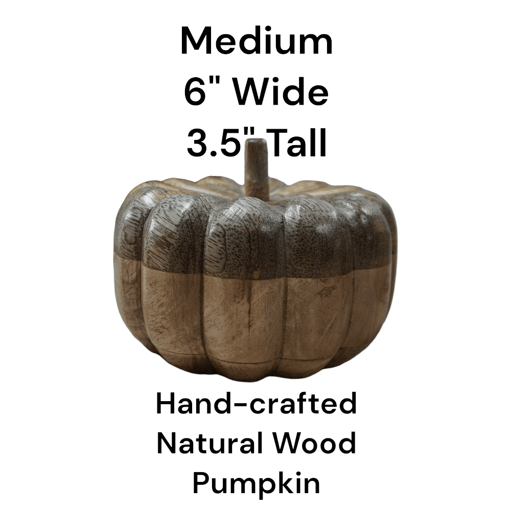 Hand-crafted Fall Pumpkins Natural Wood image 10