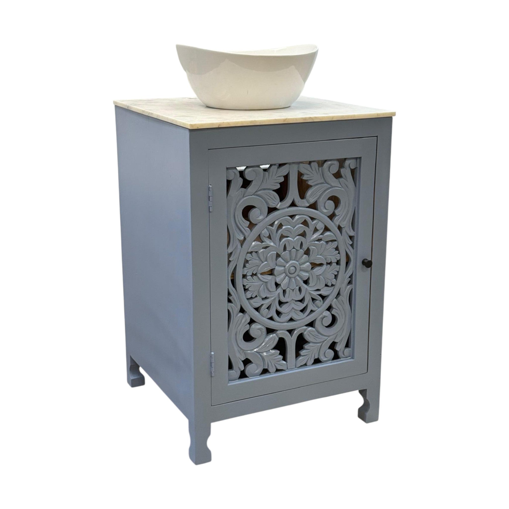 Hand-carved 24″ Vanity Stunning Natural Wood