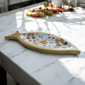 Hand-crafted Fish Dish Solid Wood with Charming Fall Enamel image 0