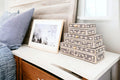 Set of 3 Inlay Boxes Hand-crafted in Gray and White image 0