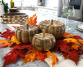 Hand-crafted Fall Pumpkins Natural Wood image 0