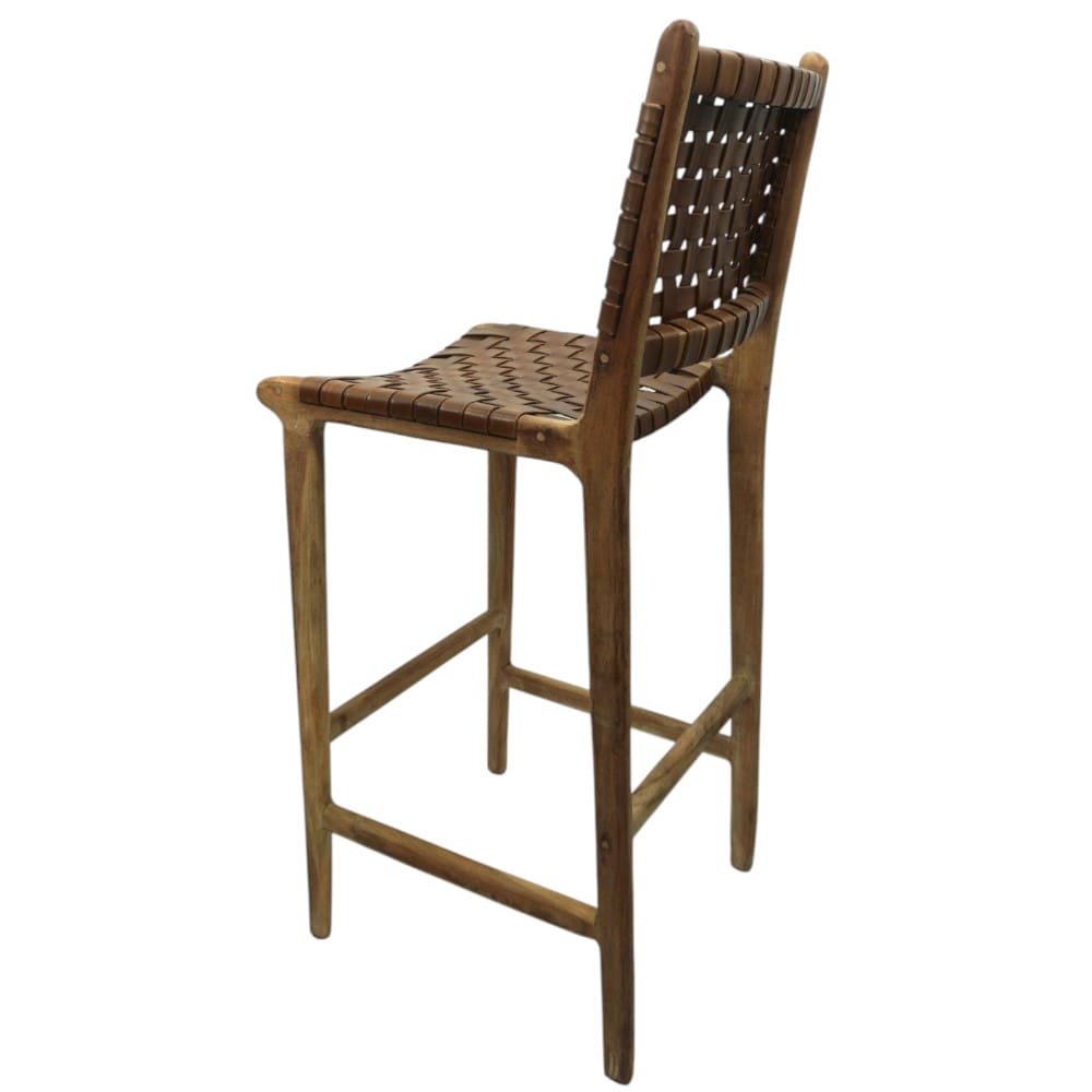 High Top Chairs Hand-crafted Solid Wood and Leather image 8