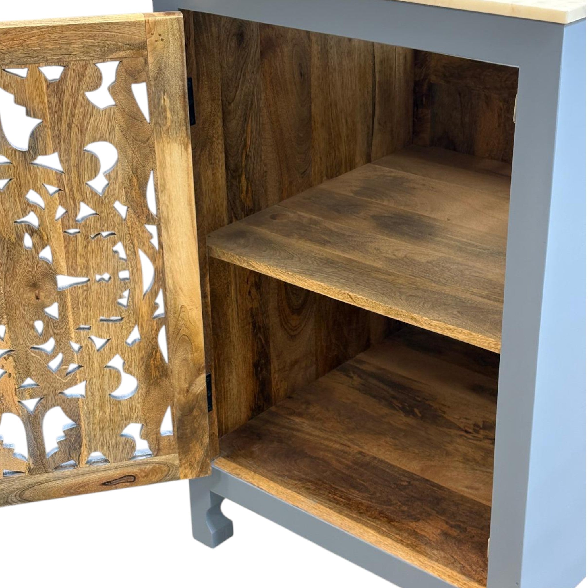 Hand-carved 24″ Vanity Stunning Natural Wood