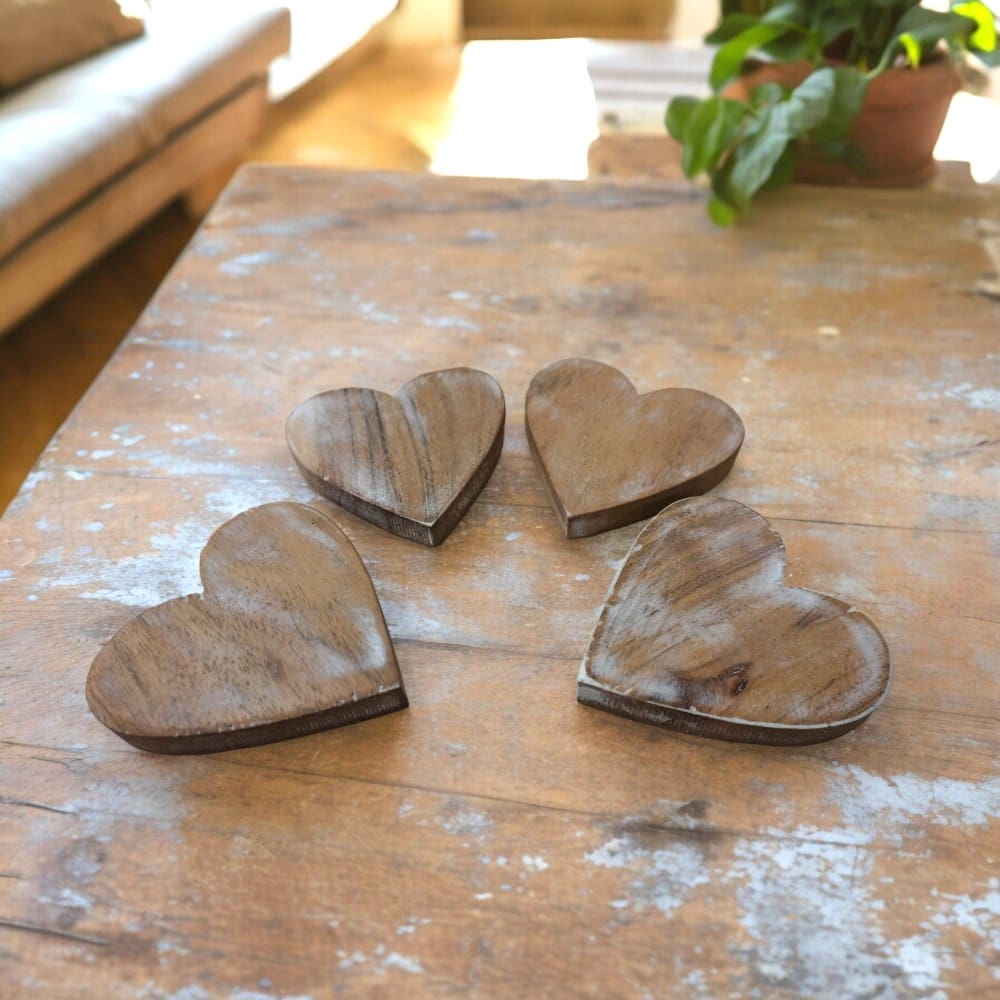 Coaster Set of 4 with Holder Adorable Heart Shaped Coasters image 1