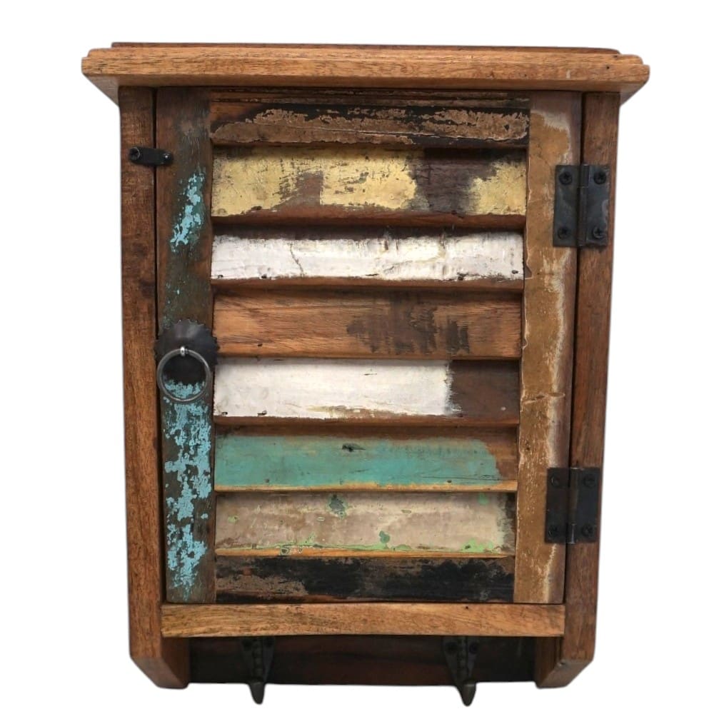 Farmhouse Style Key Cupboard Reclaimed Wood image 17