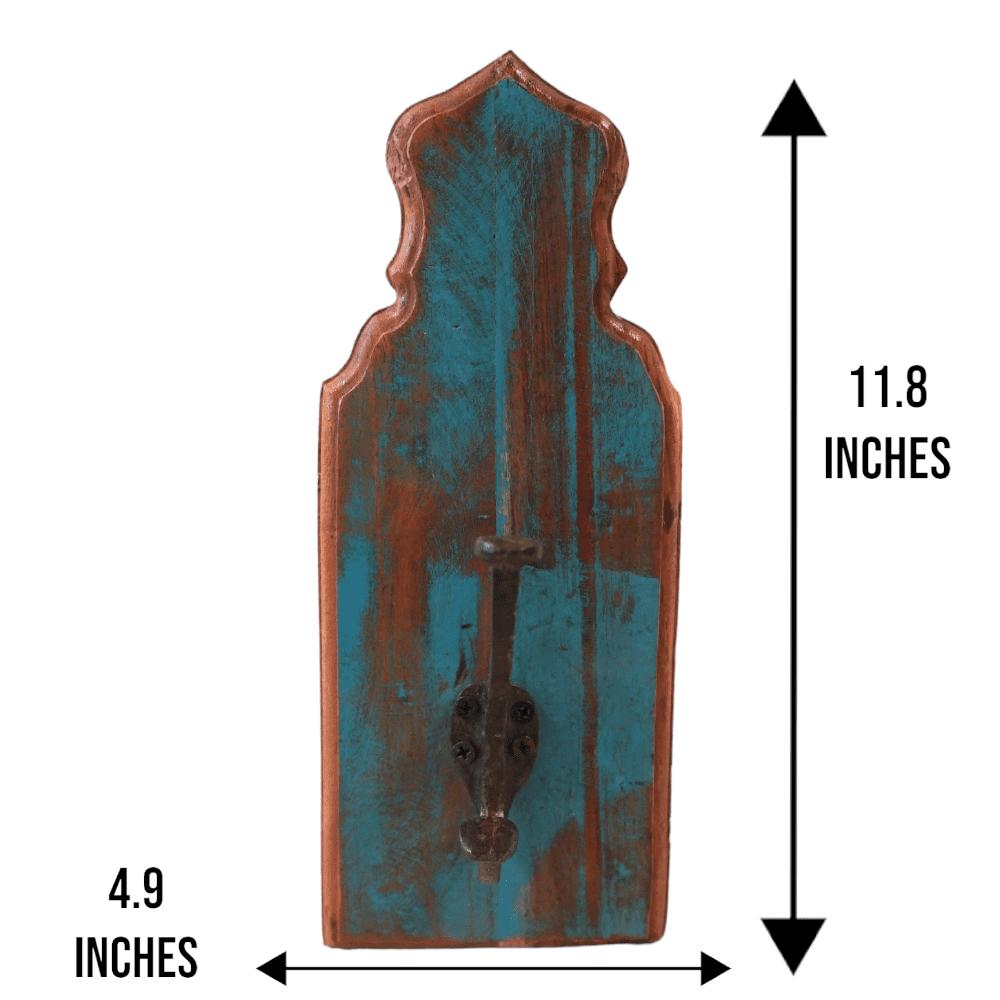 Single Hook Coat Rack Reclaimed Wood - 2 image