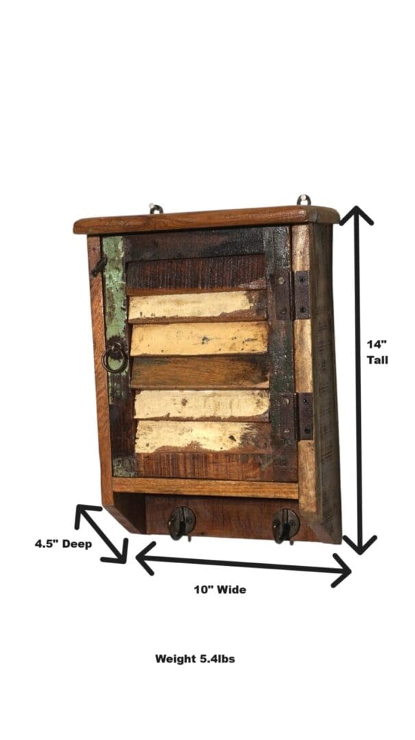 Farmhouse Style Key Cupboard Reclaimed Wood image 10