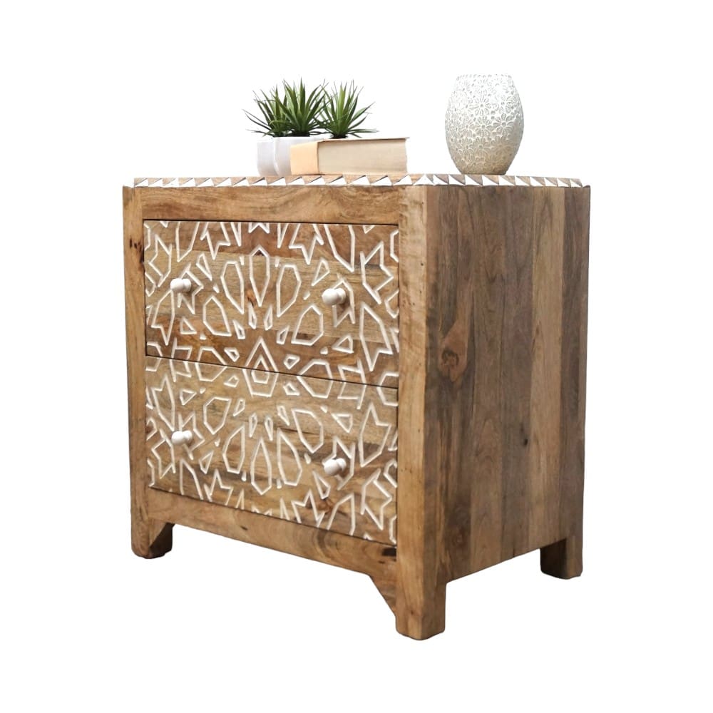 Geometric Nightstand Hand-crafted image 4