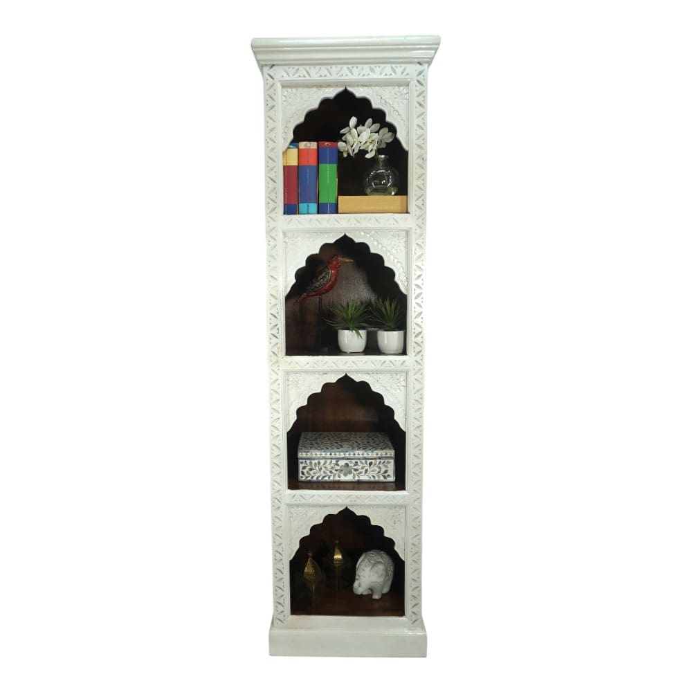 Solid Wood Bookcase Narrow Display Bookshelf image 1