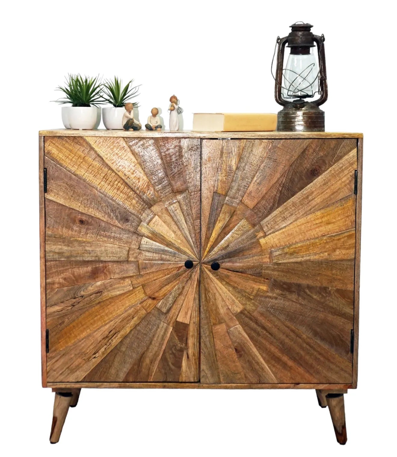 Solid Wood Cabinet Stunning Sunburst with 2 Doors image 1