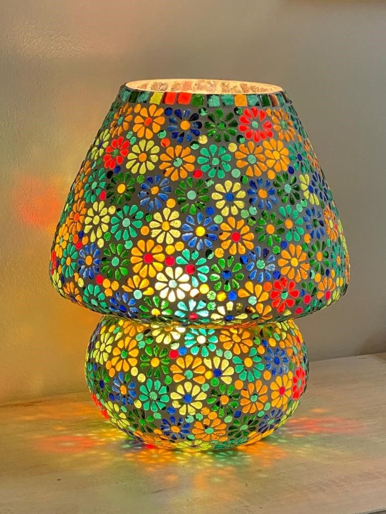 Puffed Glass Mushroom Lamp Multicolored 3 Styles image 3