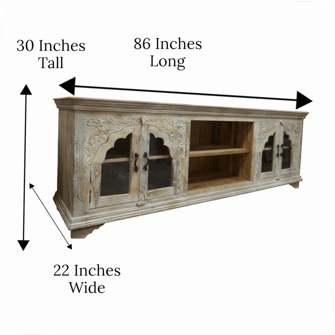 Large Hand-crafted Arched Credenza image 9