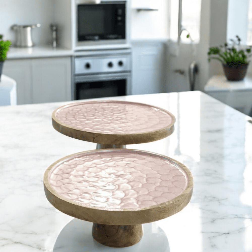Set of 2 Unique Hand-crafted Cake Stands image 2
