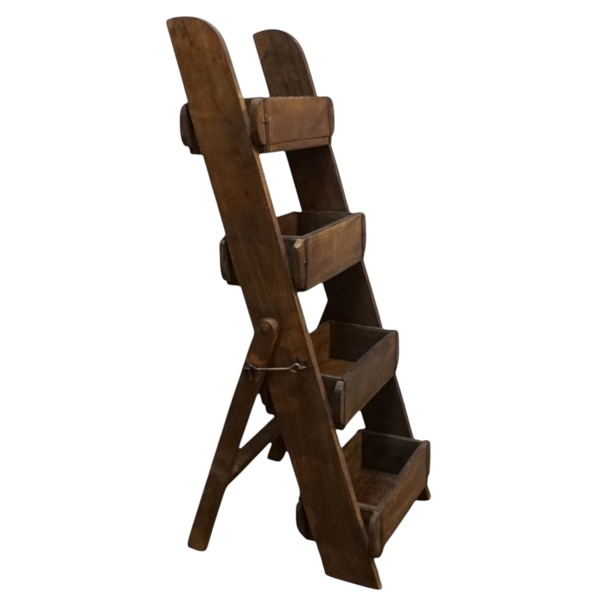 Vintage Wooden Brick Mold Ladder Display | Farmhouse Rustic Decor