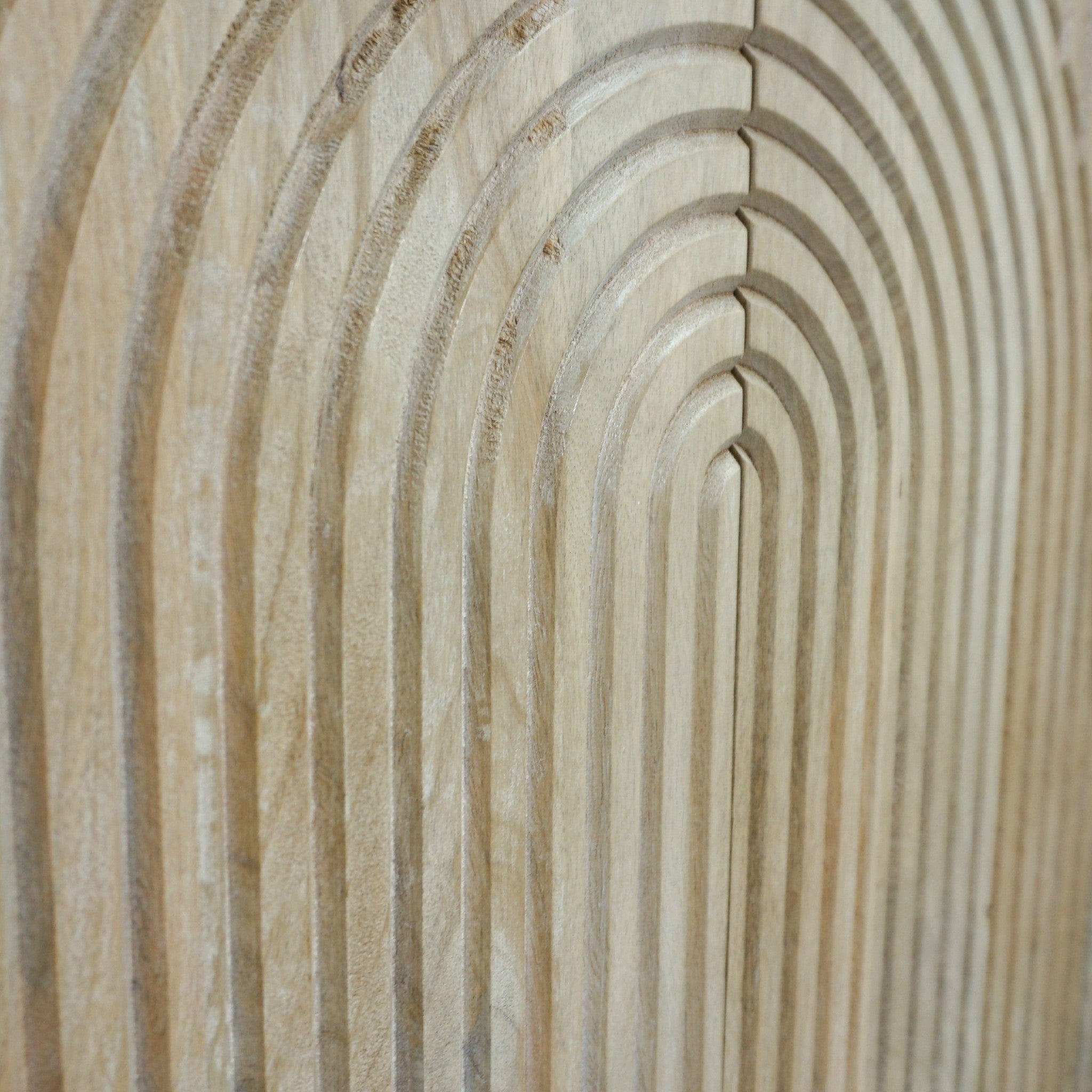Handmade 47" Whitewashed Mango Wood Cabinet | Hand-carved Detail