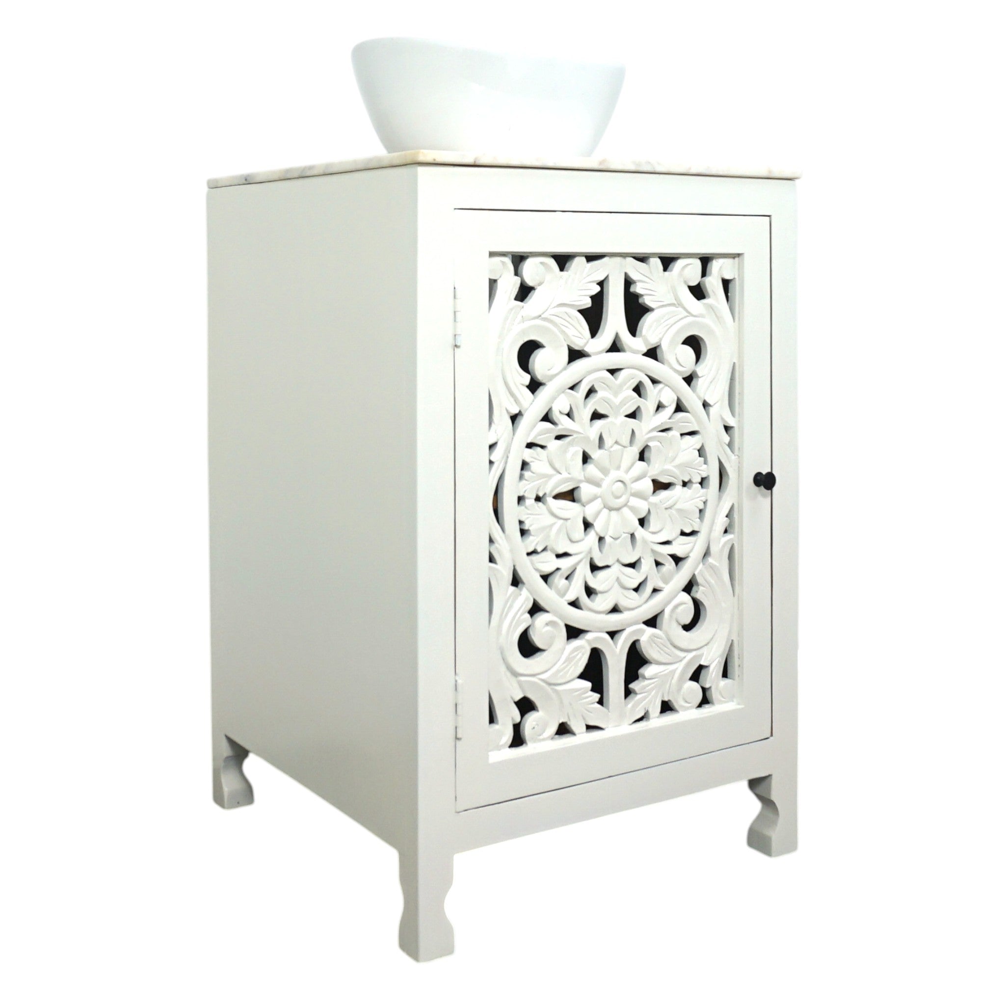 Hand-carved 24″ Vanity Stunning Natural Wood