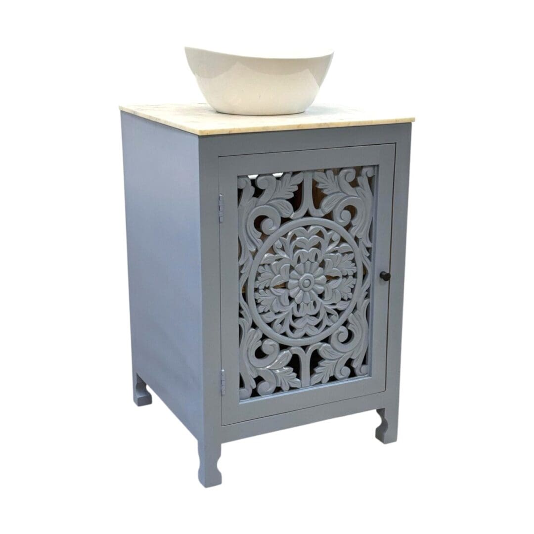 Hand-crafted 24" Solid Wood Vanity in Blue image 2