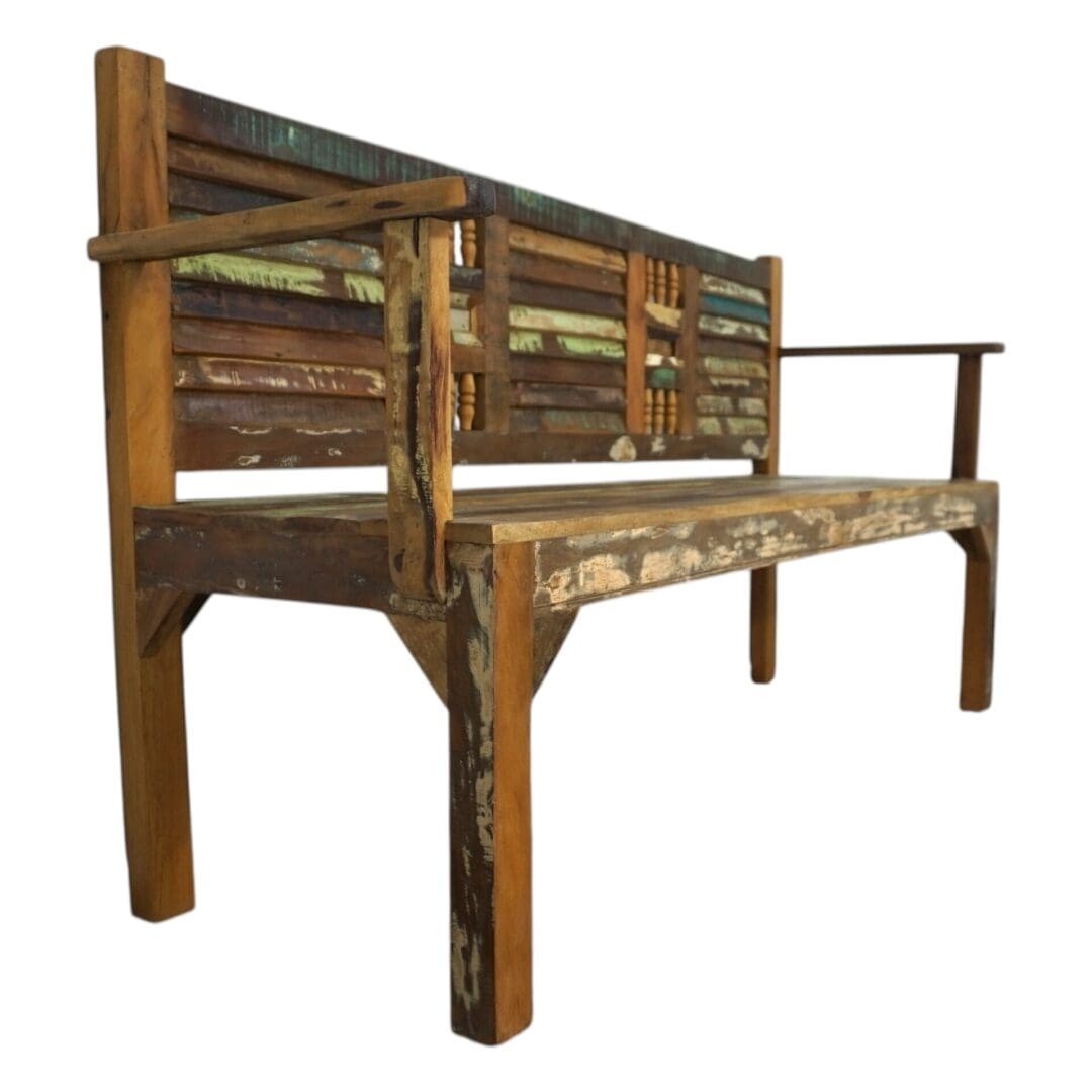 Hand-Crafted Reclaimed Wood Bench image 8