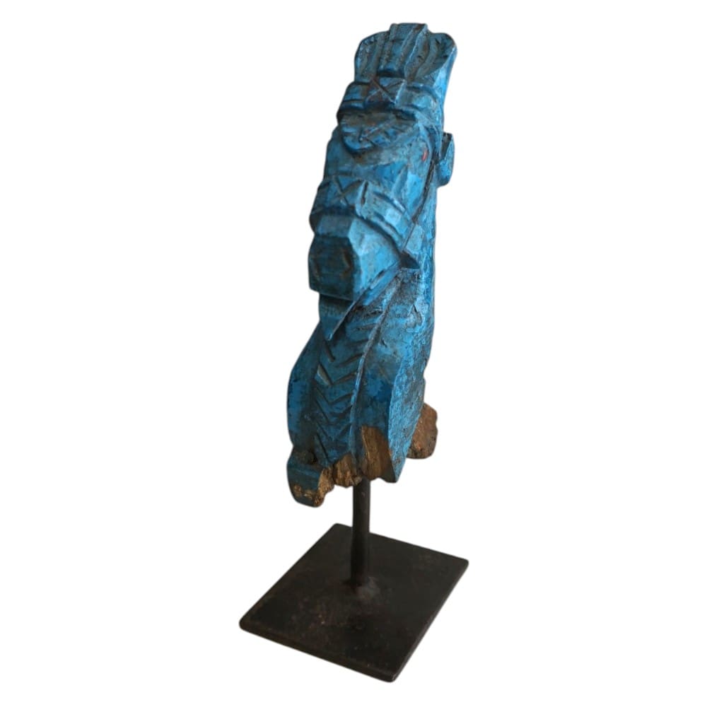 Hand-carved Wooden Primitive Horse Figurine image 4