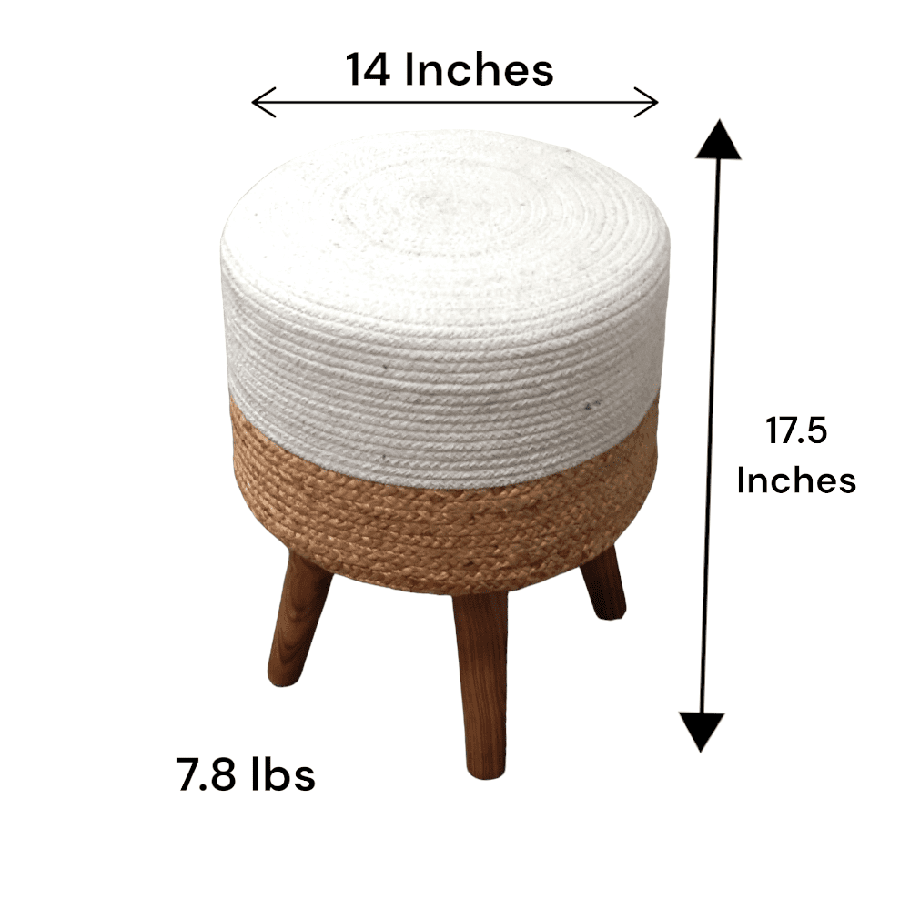 Hand-crafted Jute Stool Multiple Color Options image 25