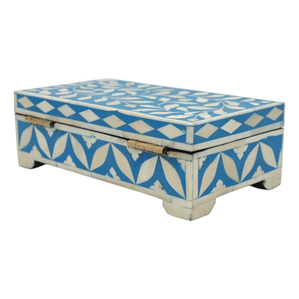 Blue and White Keepsake Box Hand-crafted image 5