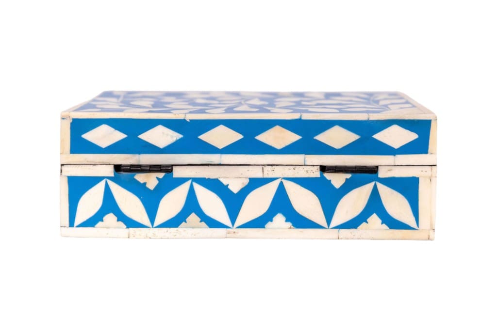 Blue and White Keepsake Box Hand-crafted image 5