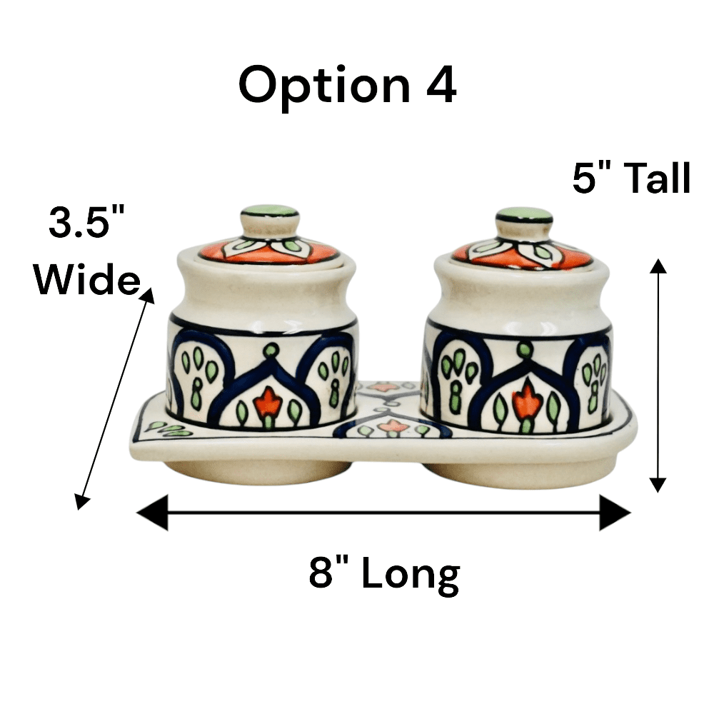 Set of Two Ceramic Pots with a Matching Tray image 15