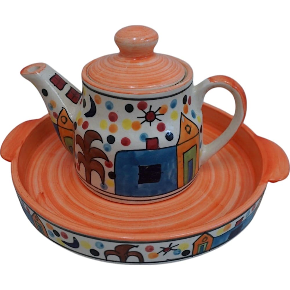 Ceramic Teapot with a Matching Tray image 3