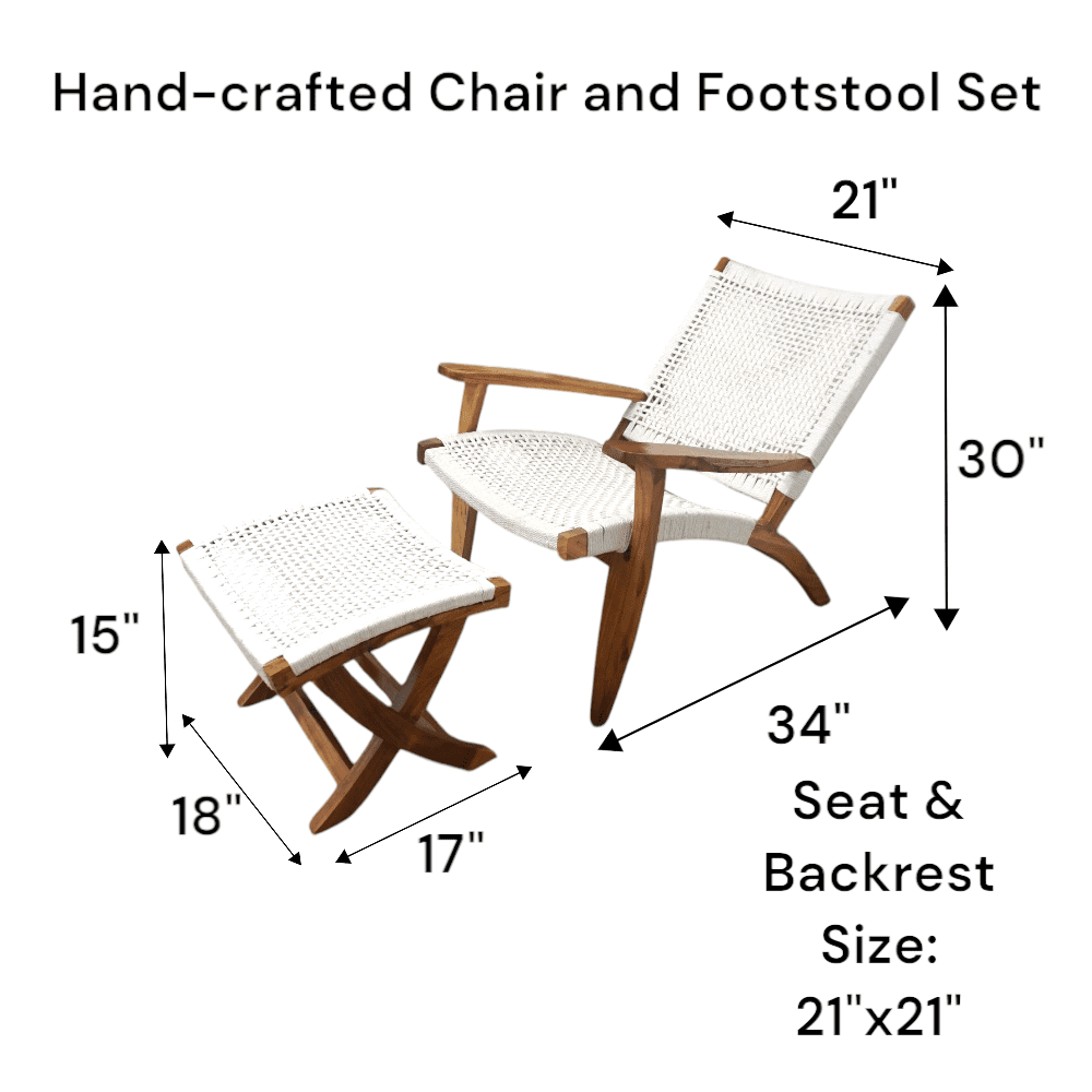 Hand-crafted Chair with Matching Footrest image 9