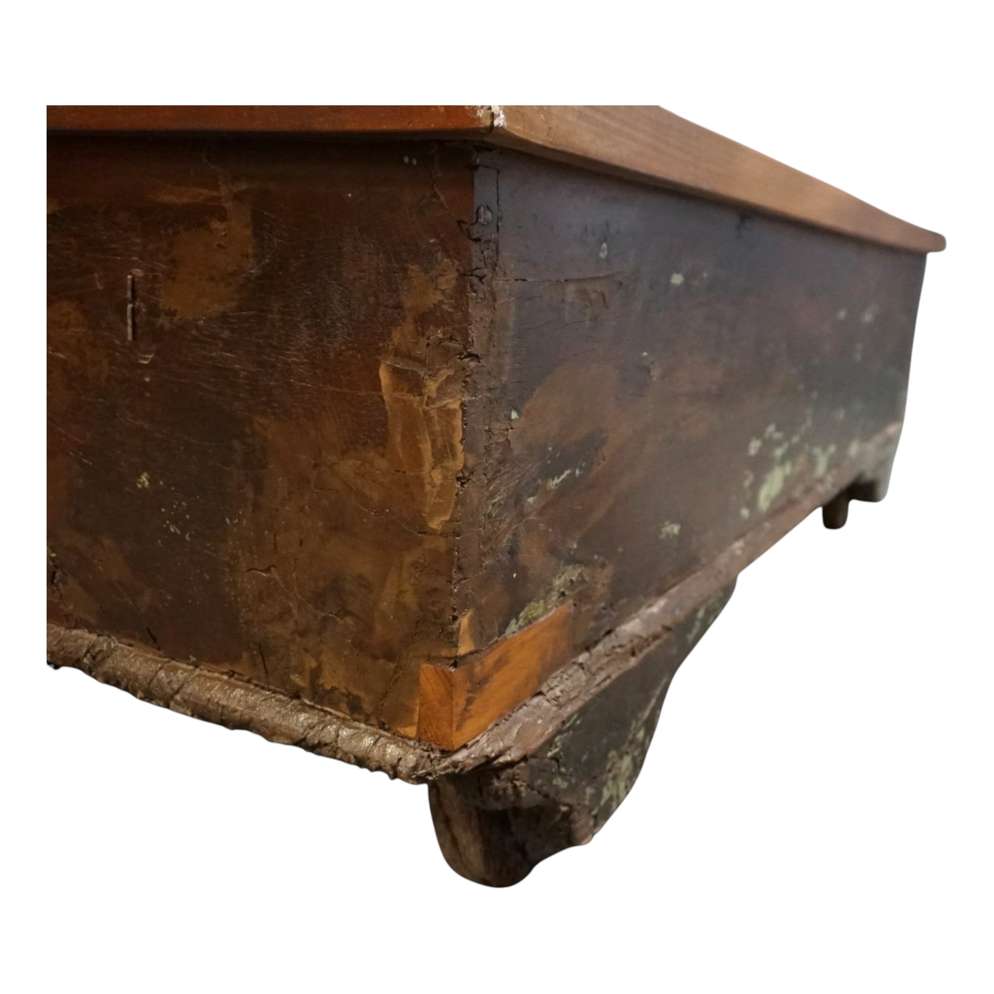 Handcrafted Large Reclaimed Wood Trunk Coffee Table | Storage & Wooden Wheels