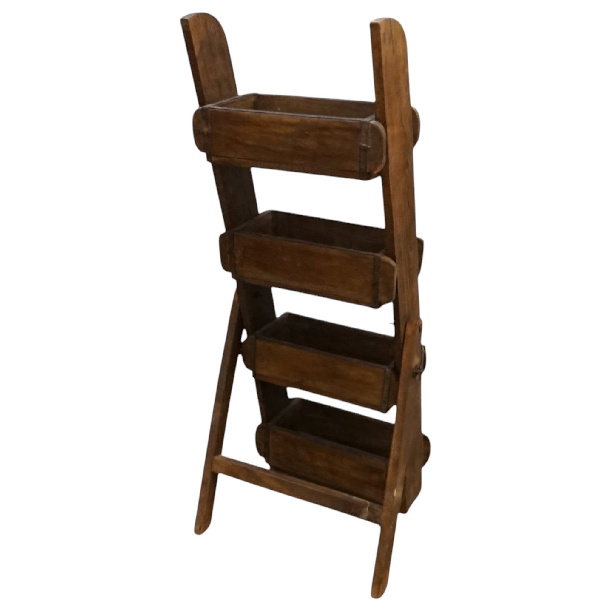 Vintage Wooden Brick Mold Ladder Display | Farmhouse Rustic Decor