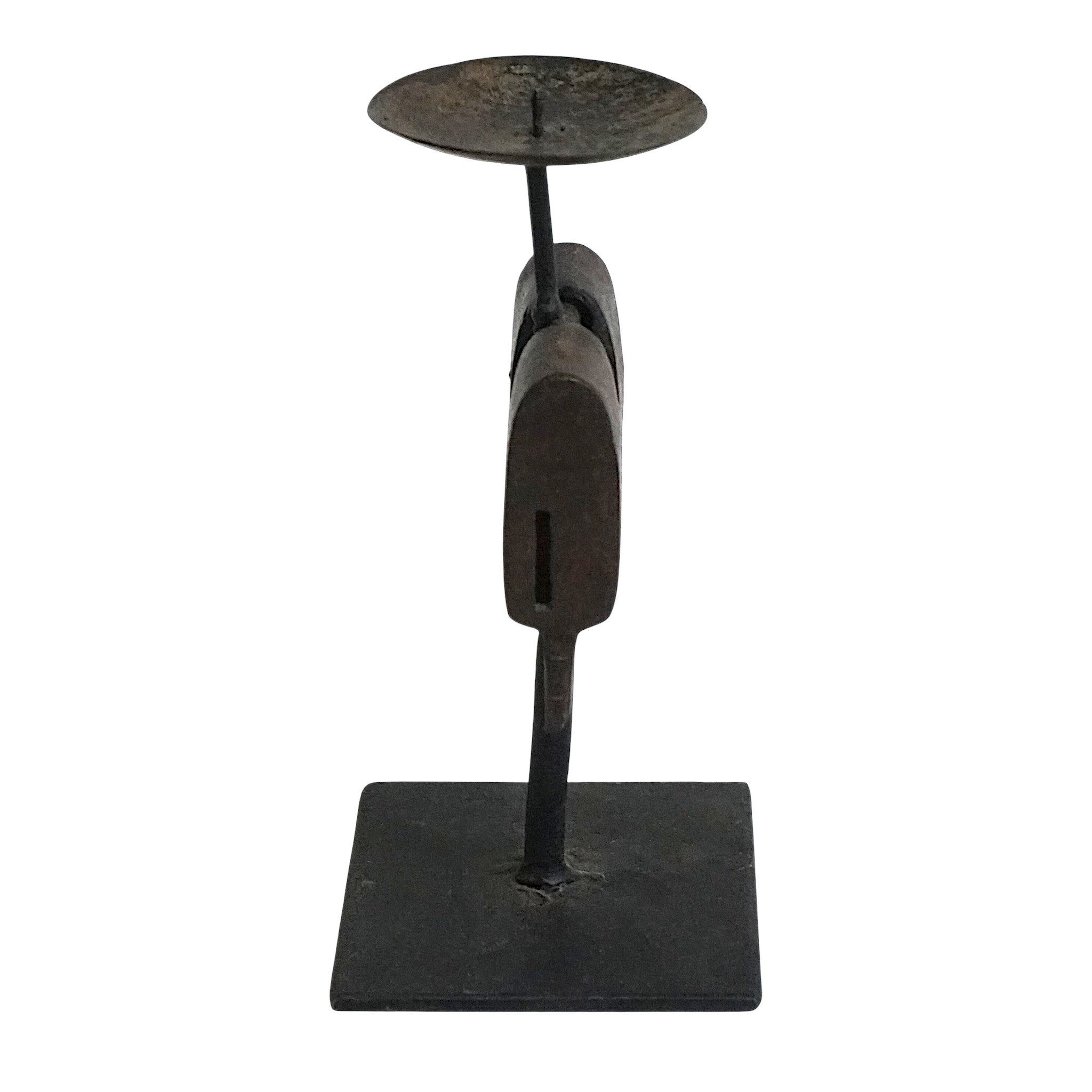 Reclaimed Vintage Lock Candlesticks | Rustic Metal Stand & Aged Patina