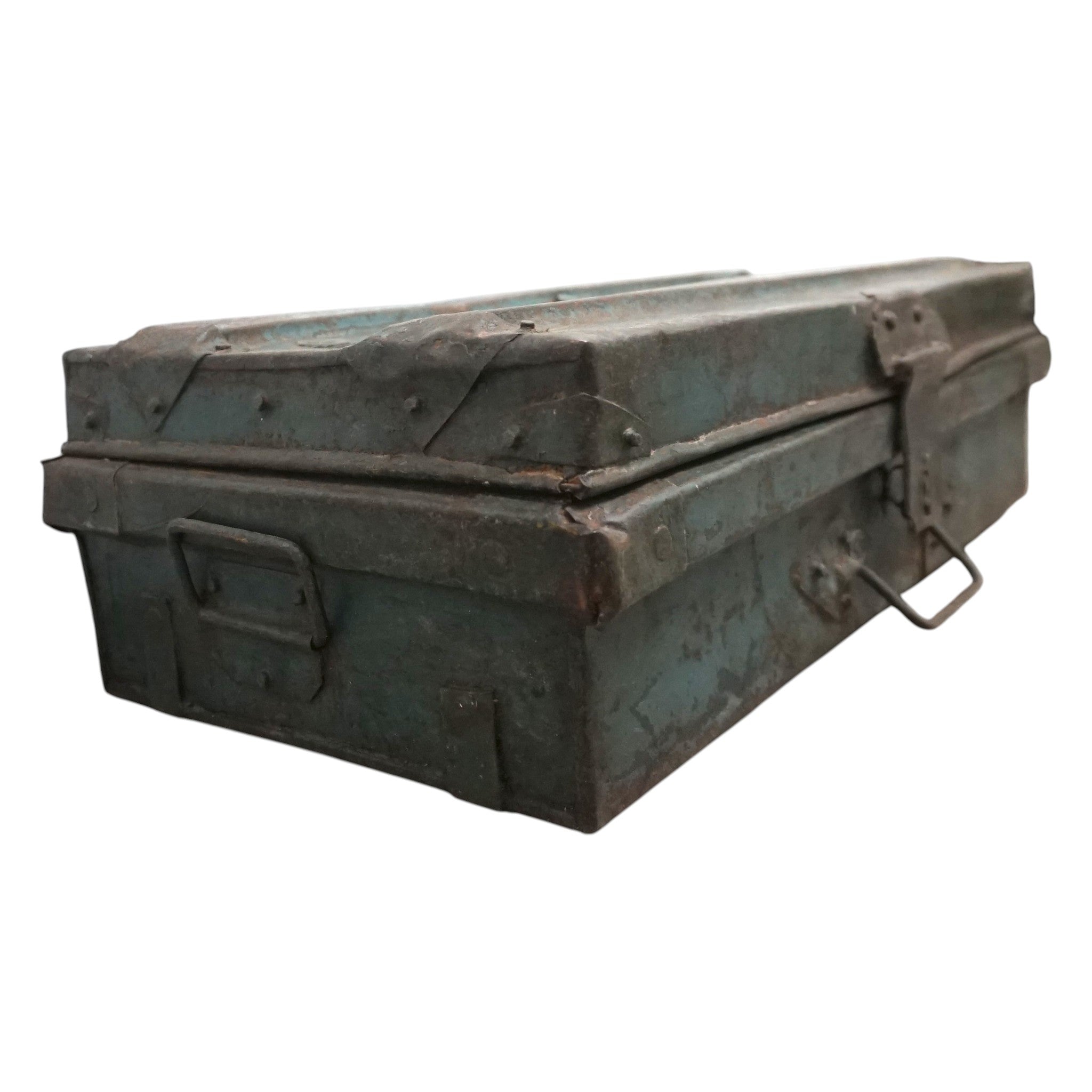 Vintage Metal Travel Trunk | Rustic Storage | Unique Gift Idea