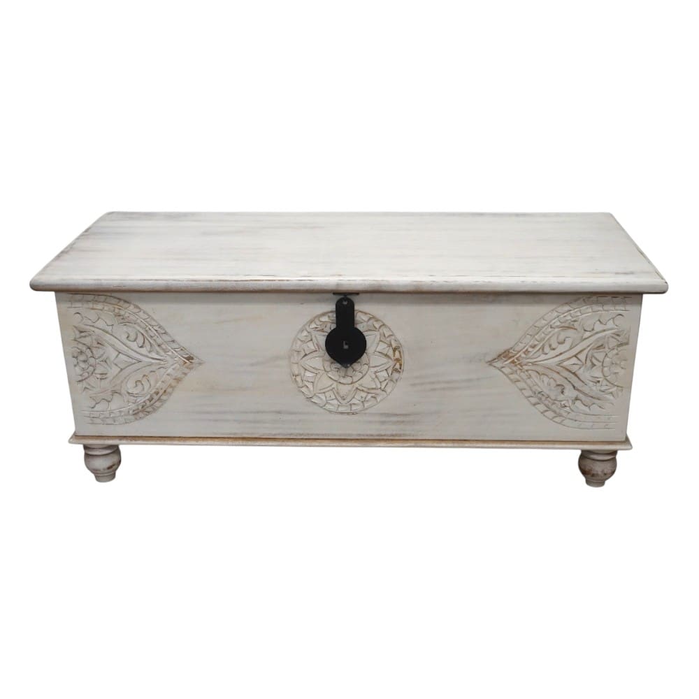 White Trunk Hand-carved Unique Storage Solution image 5