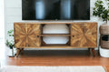 TV Stand Hand-crafted with a Stunning Sunburst Design image 0