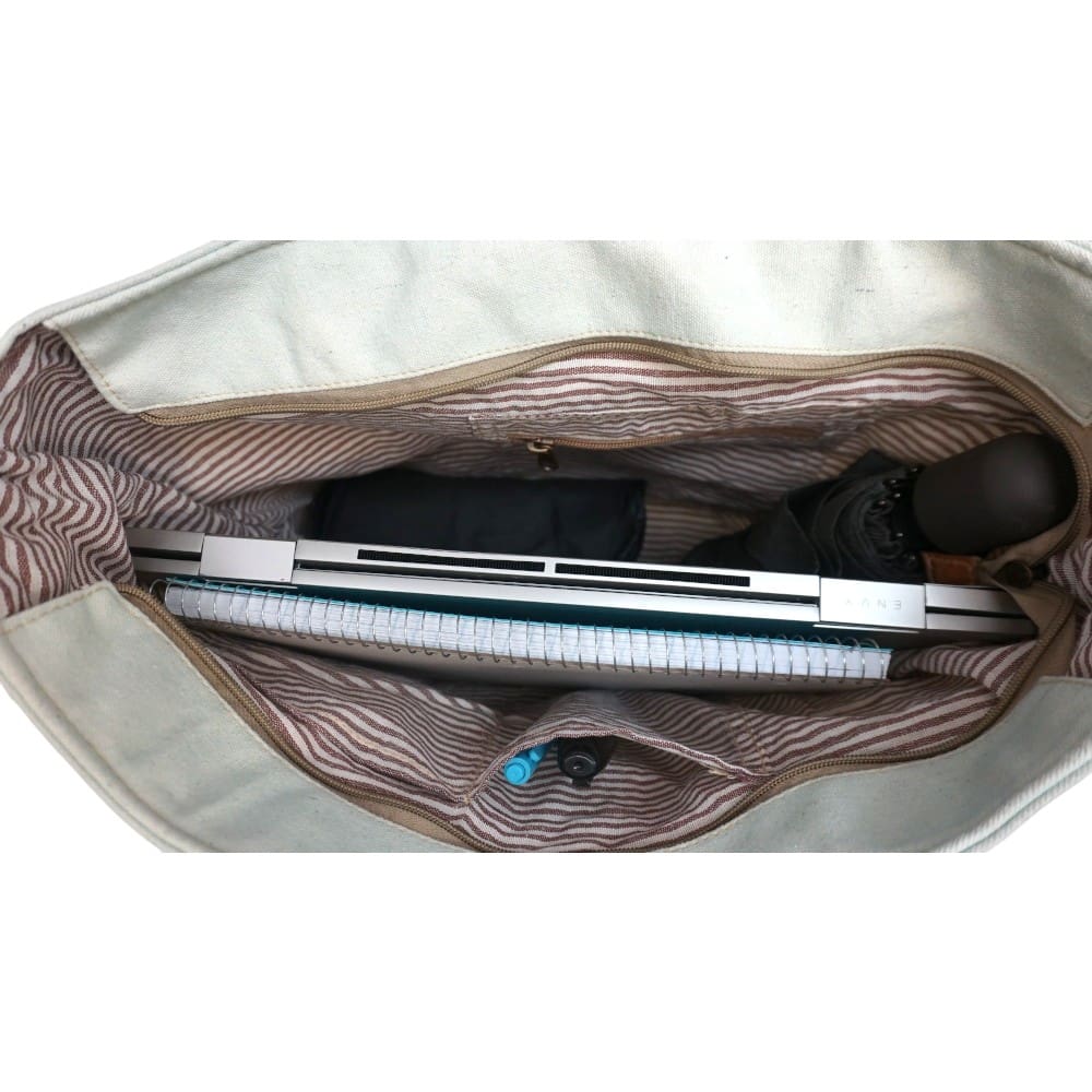 Cotton Canvas Light Blue Tote Bag image 7