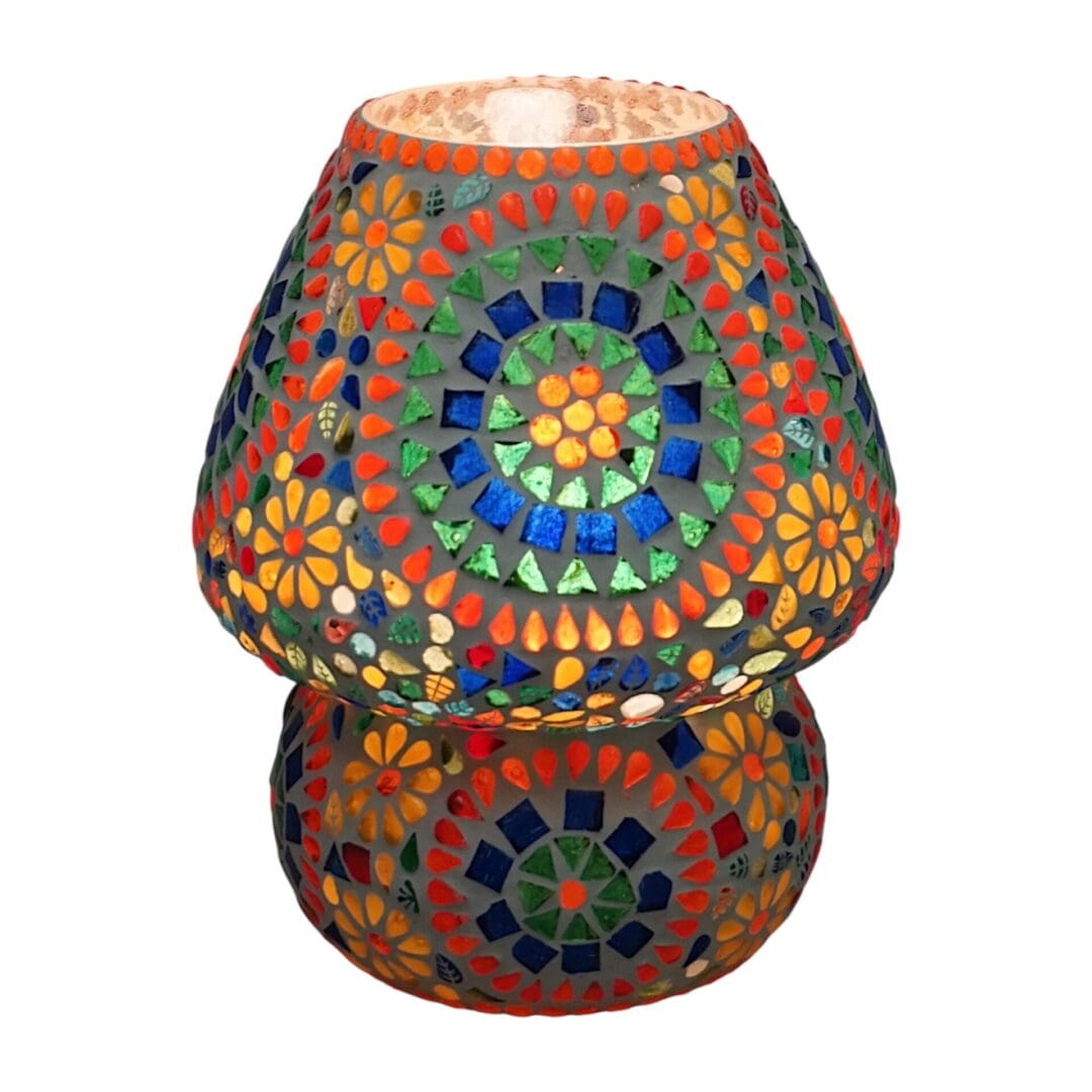 Puffed Glass Mushroom Lamp Multicolored 3 Styles image 14