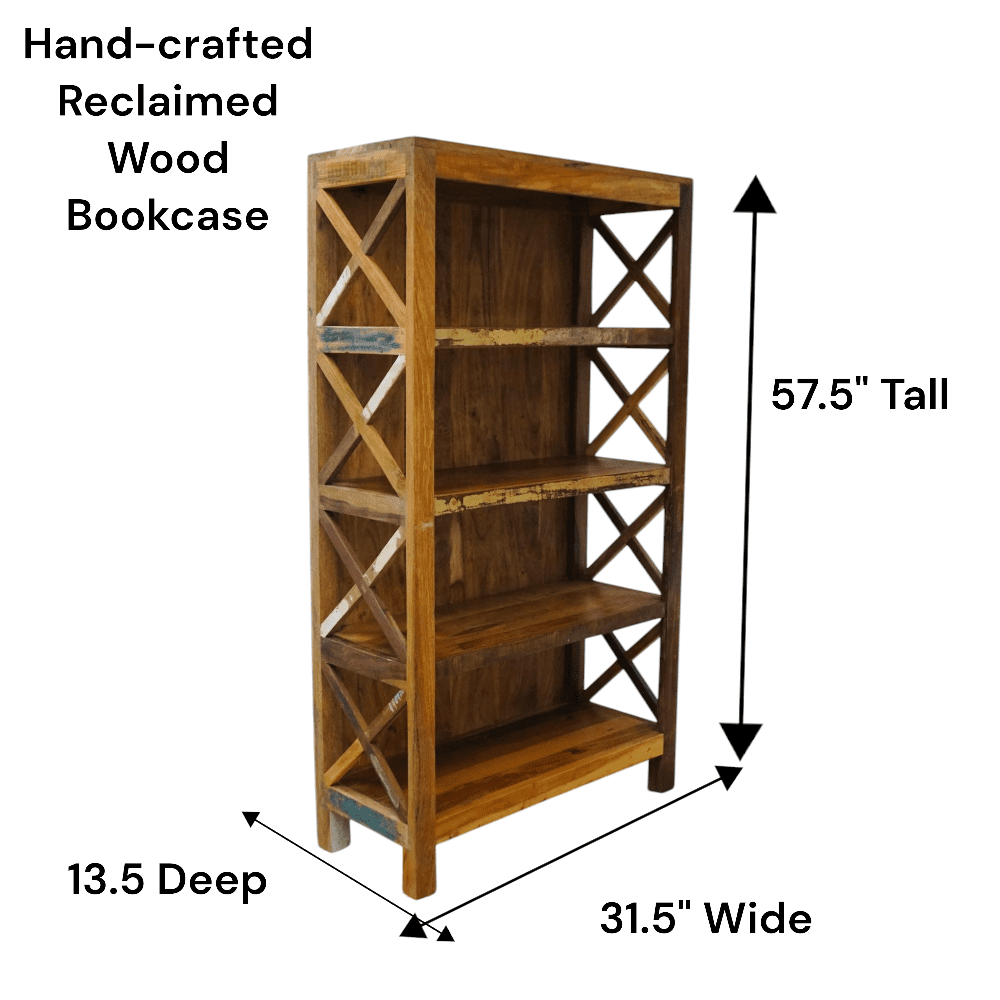 Hand-crafted Reclaimed Wood Bookcase image 13