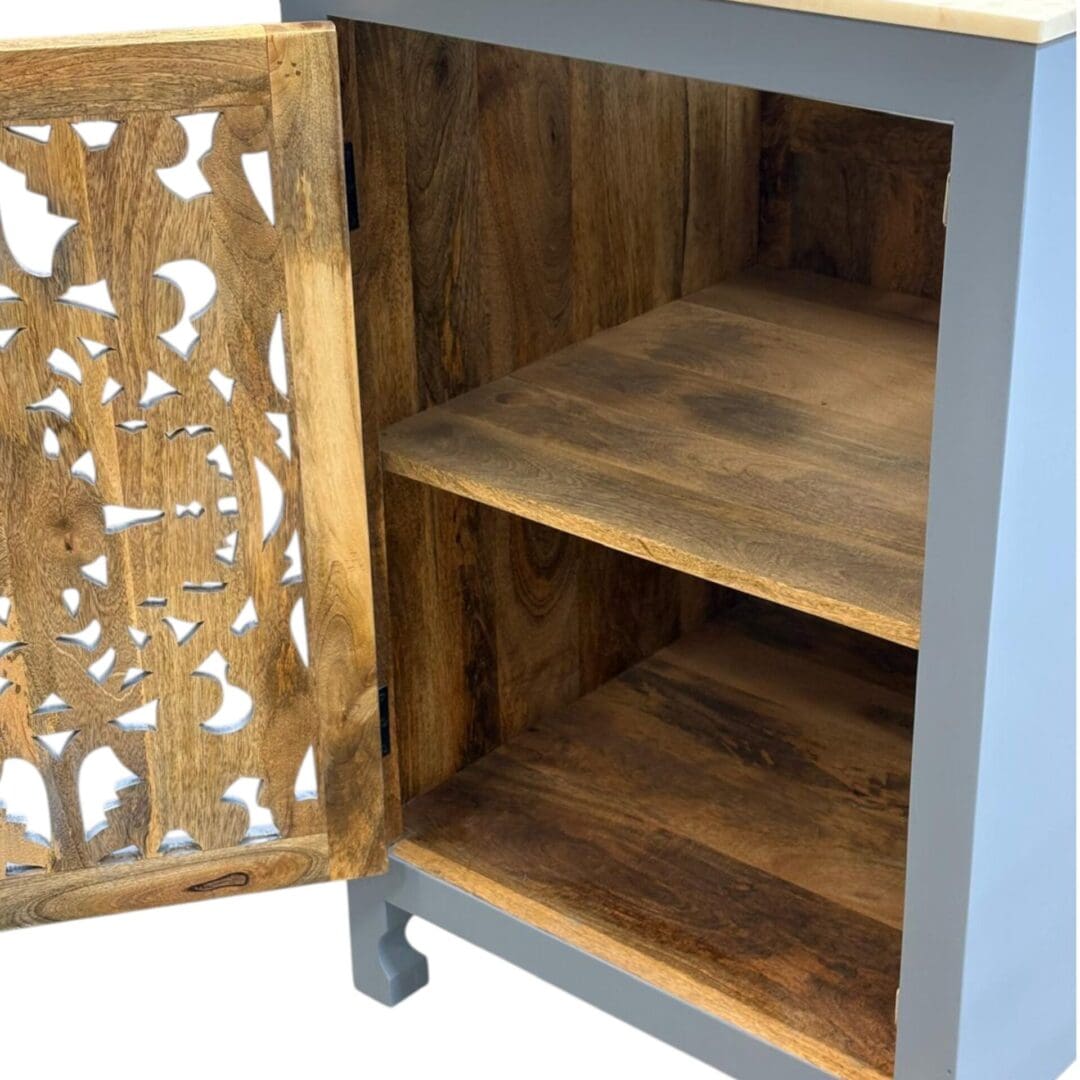 Hand-crafted 24" Solid Wood Vanity in Blue image 6