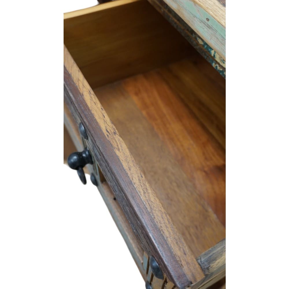 Rustic Living Room Set - Reclaimed Wood Display Bookcase & 2 Side Tables image 4